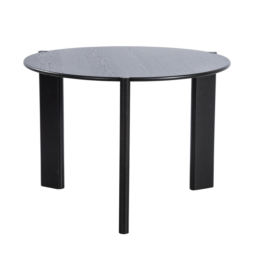 42" Black Solid Wood Three Leg Base Round Top Dining Table HomeRoots
