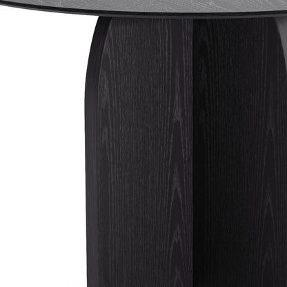 45" Black Solid Wood Pedestal Base Round Top Dining Table HomeRoots