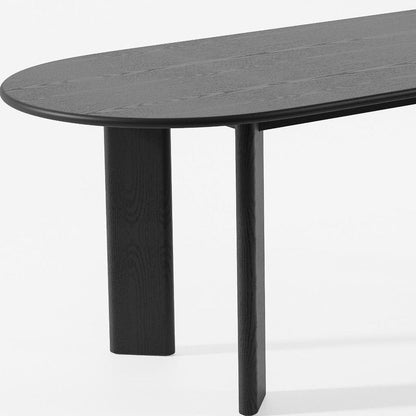 78" Black Solid Wood Oval Dining Table HomeRoots