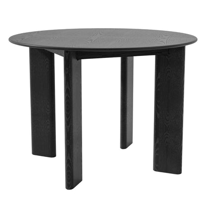 42" Black Solid Wood Round Top Dining Table HomeRoots