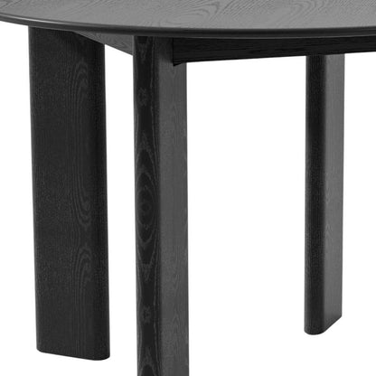 42" Black Solid Wood Round Top Dining Table HomeRoots