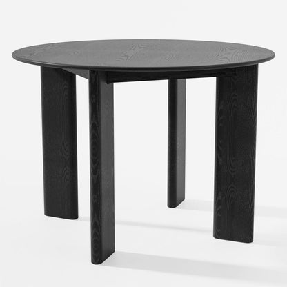 42" Black Solid Wood Round Top Dining Table HomeRoots