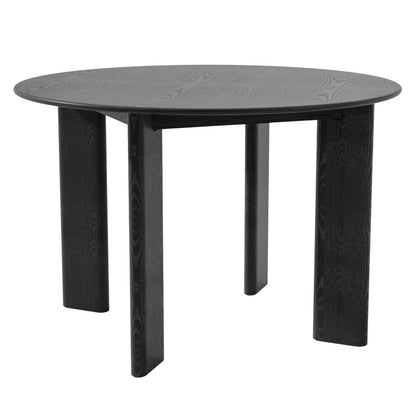 45" Black Solid Wood Round Top Dining Table HomeRoots