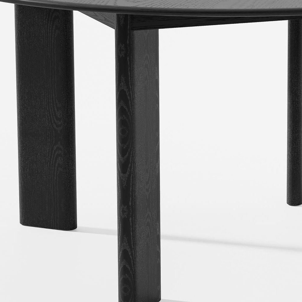58" Black Solid Wood Round Top Dining Table HomeRoots