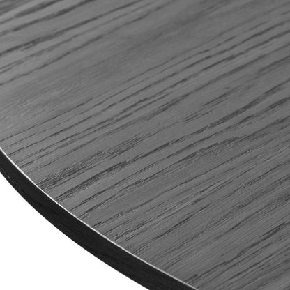 52" Black Solid Wood and Rattan Cross Leg Base Round Top Dining Table HomeRoots