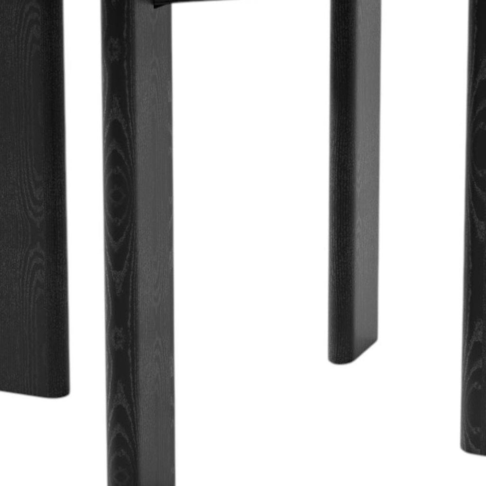 42" Black Solid Wood Round Top Dining Table HomeRoots