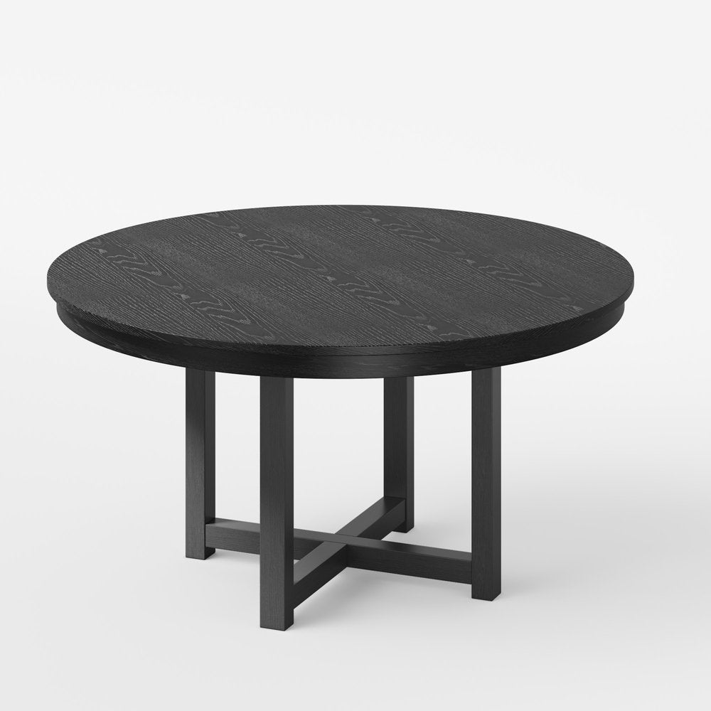 45" Black Solid Wood Rounded Bar Table HomeRoots