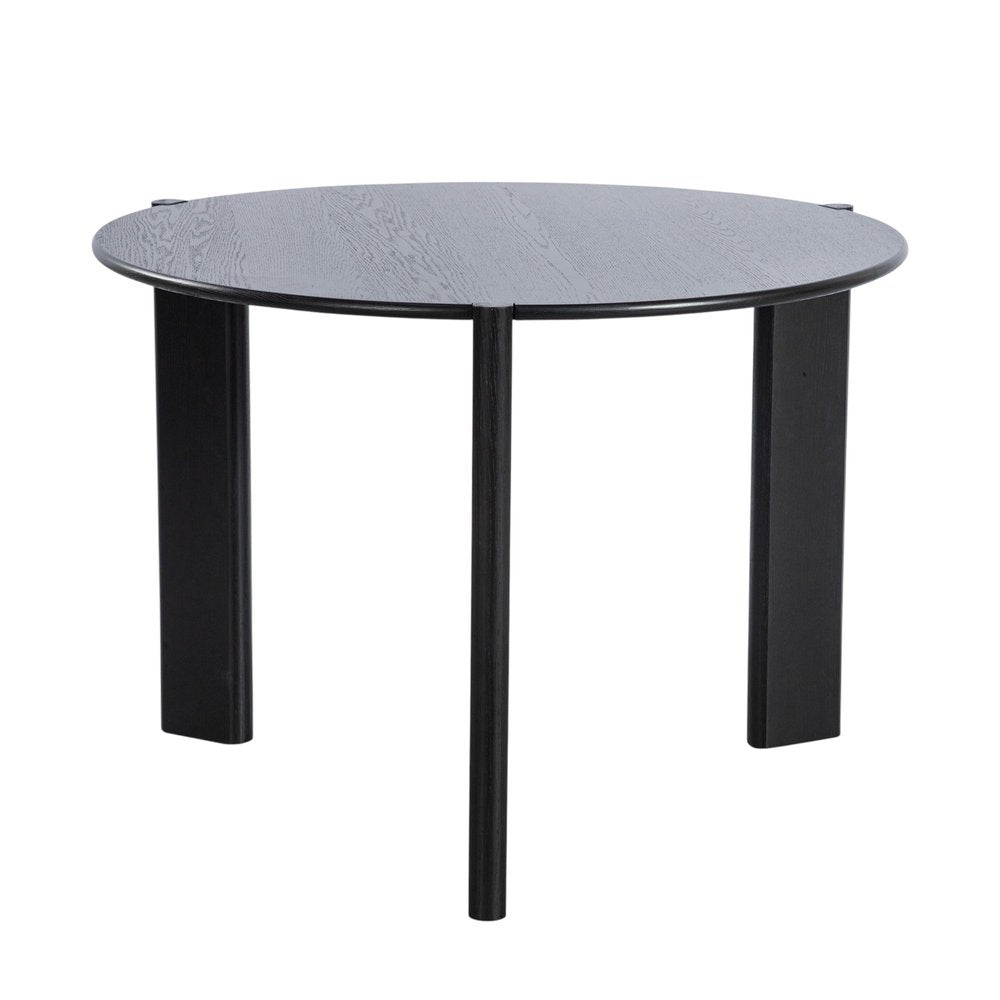 42" Black Solid Wood Three Leg Base Round Top Dining Table HomeRoots