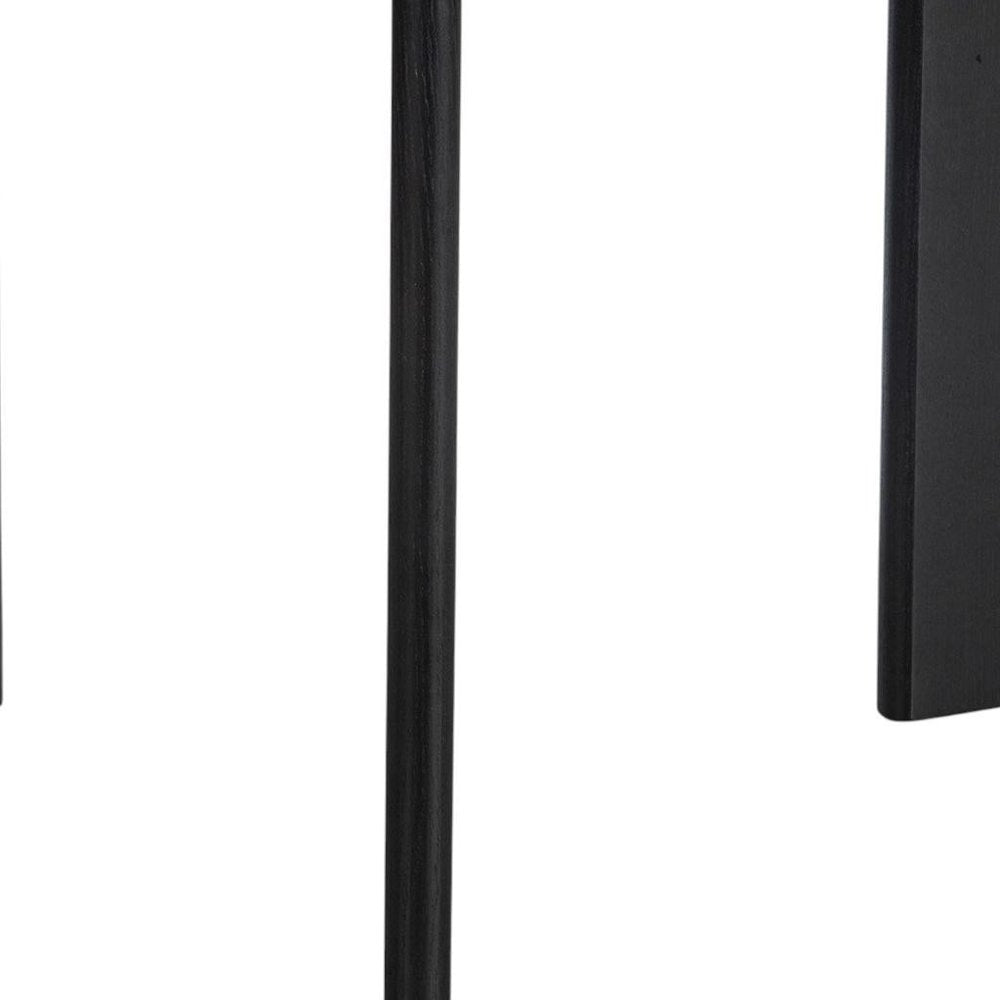 42" Black Solid Wood Three Leg Base Round Top Dining Table HomeRoots