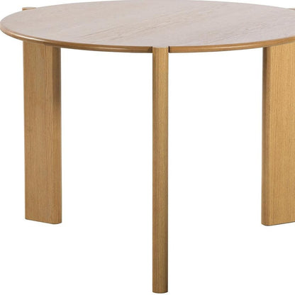 42" Natural Solid Wood Three Leg Base Round Top Dining Table HomeRoots