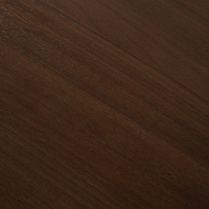 67" Walnut Solid Wood Double Pedestal Base Oval Dining Table HomeRoots