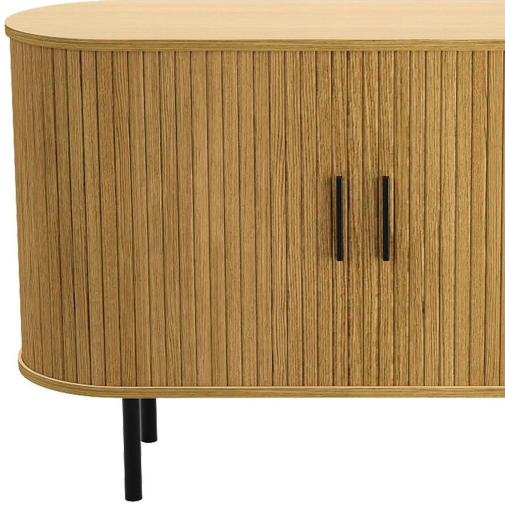 47" Natural Wood Sideboard With Two Sliding Doors — view 3