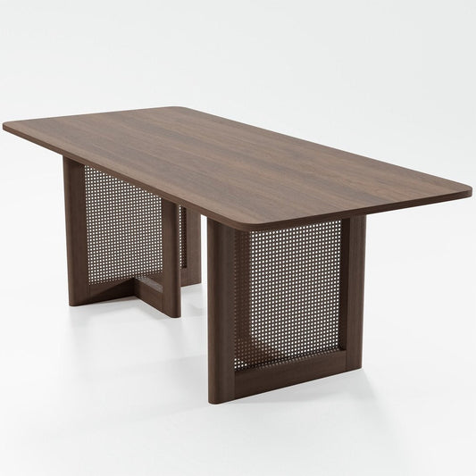 79" Walnut Wood Square Bar Table HomeRoots