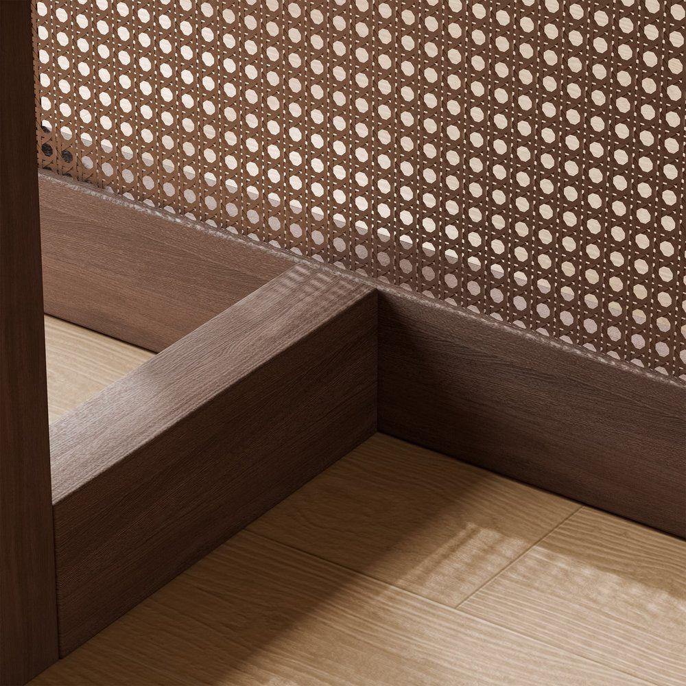 79" Walnut Wood Square Bar Table HomeRoots