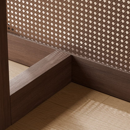 79" Walnut Wood Square Bar Table HomeRoots