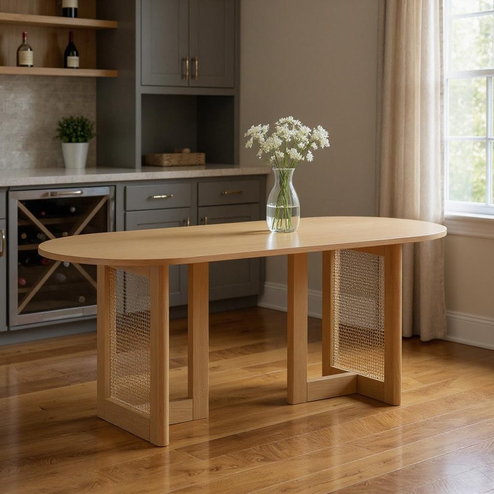 79" Unfinished Wood Oval Bar Table HomeRoots