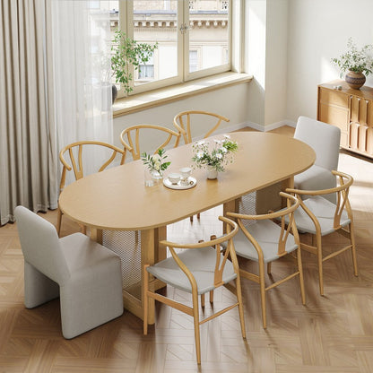 79" Unfinished Wood Oval Bar Table HomeRoots