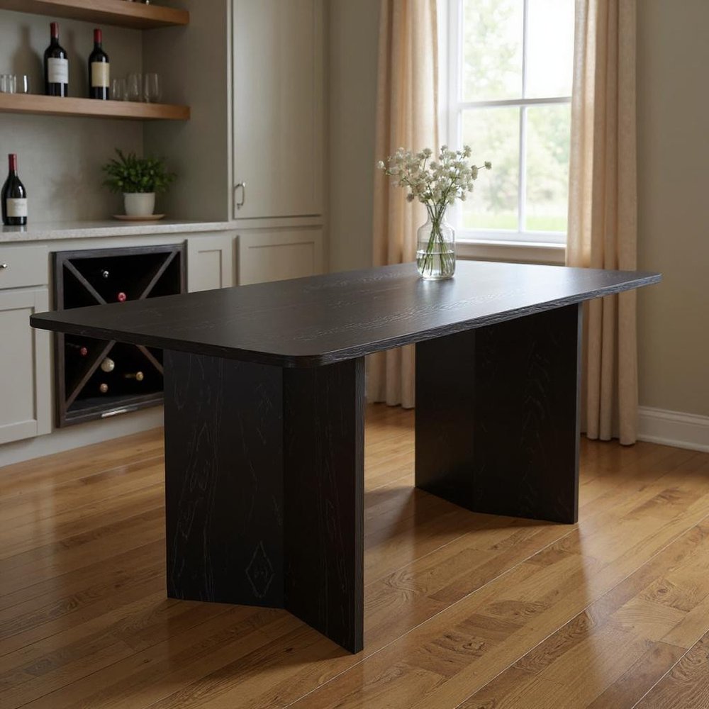 79" Black Wood Square Bar Table HomeRoots