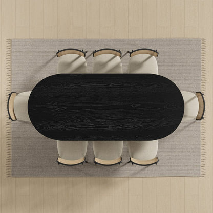 79" Black Wood Oval Bar Table HomeRoots