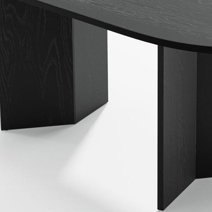 79" Black Wood Oval Bar Table HomeRoots