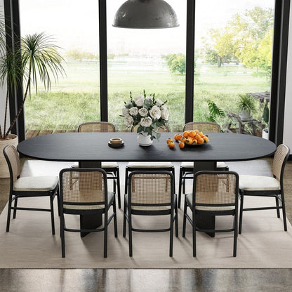 79" Black Wood Oval Bar Table HomeRoots