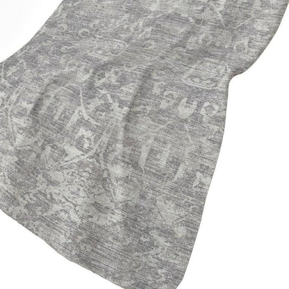 50" X 70" Gray And Ivory Damask Polyester Woven Plush Throw Blanket HomeRoots