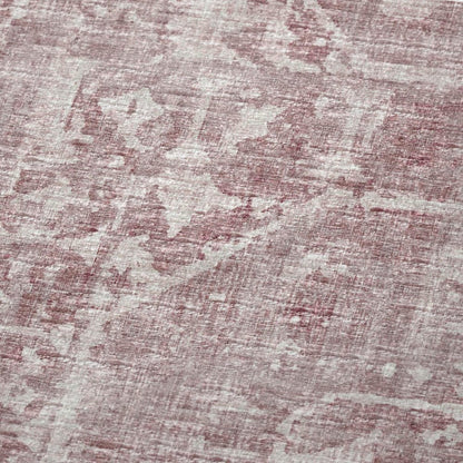 50" X 70" Pink And Ivory Damask Microfiber Plush Throw Blanket HomeRoots