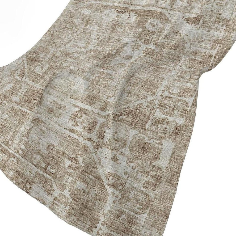 50" X 70" Beige And Ivory Damask Polyester Woven Plush Throw Blanket HomeRoots