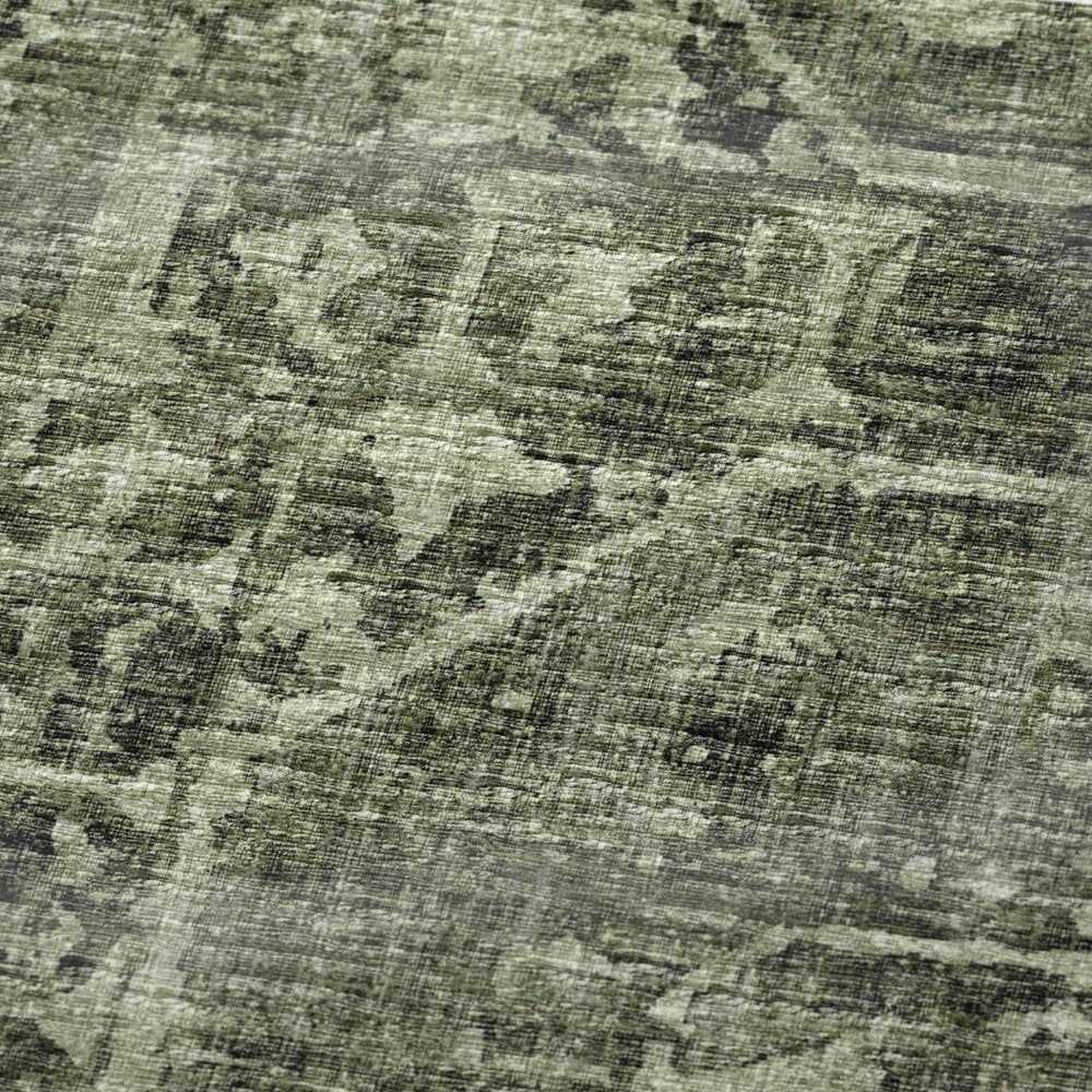 50" X 70" Olive Green And Beige Damask Polyester Woven Plush Throw Blanket — view 2