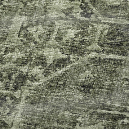 50" X 70" Olive Green And Beige Damask Polyester Woven Plush Throw Blanket HomeRoots