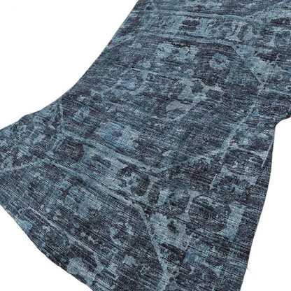 50" X 70" Navy Blue And Gray Damask Polyester Woven Plush Throw Blanket HomeRoots
