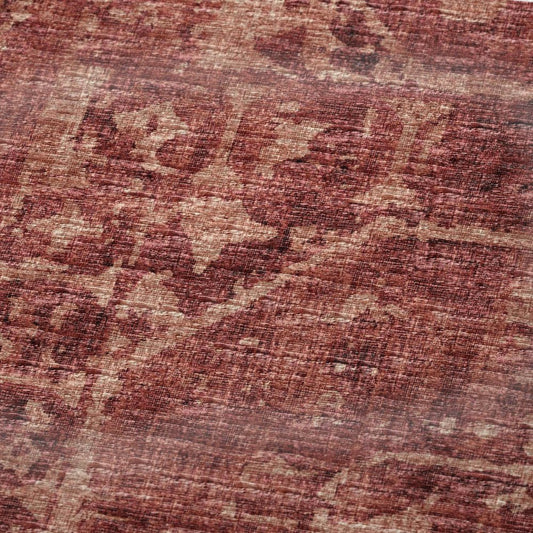 50" X 70" Red And Maroon Damask Polyester Woven Plush Throw Blanket HomeRoots