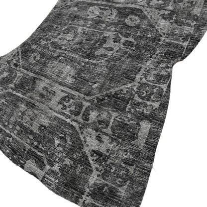 50" X 70" Black And Gray Damask Polyester Woven Plush Throw Blanket HomeRoots
