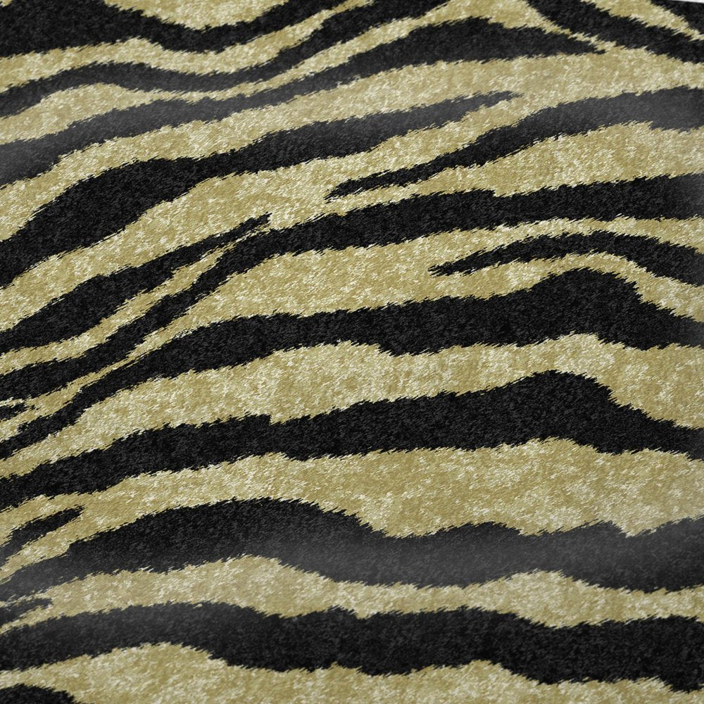 50" X 70" Beige And Black Zebra Plush Throw Blanket HomeRoots