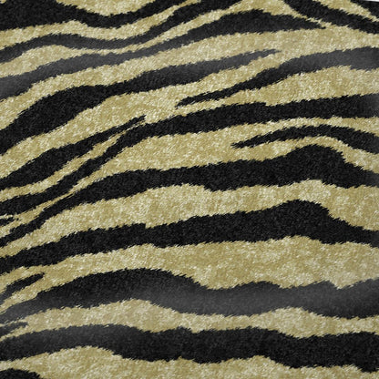 50" X 70" Beige And Black Zebra Plush Throw Blanket HomeRoots