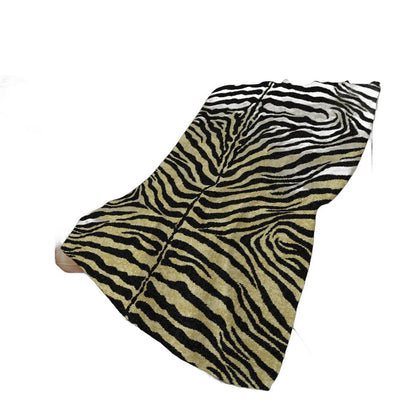 50" X 70" Beige And Black Zebra Plush Throw Blanket HomeRoots