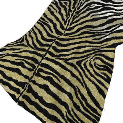 50" X 70" Beige And Black Zebra Plush Throw Blanket HomeRoots