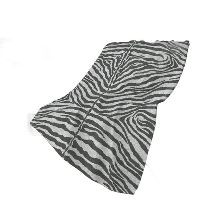 50" X 70" Gray And Ivory Zebra Plush Throw Blanket HomeRoots