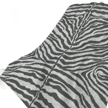 50" X 70" Gray And Ivory Zebra Plush Throw Blanket HomeRoots