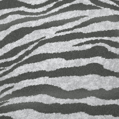 50" X 70" Gray And Ivory Zebra Plush Throw Blanket HomeRoots
