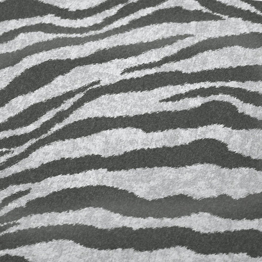 50" X 70" Gray And Ivory Zebra Plush Throw Blanket HomeRoots