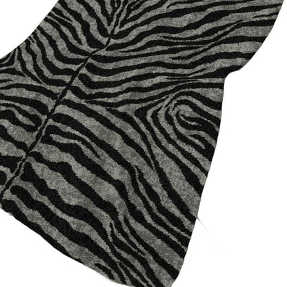 50" X 70" Black And Gray Zebra Plush Throw Blanket HomeRoots