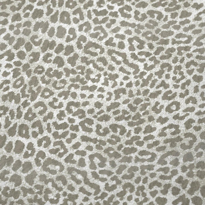 50" X 70" Ivory And Taupe Leopard Plush Throw Blanket HomeRoots