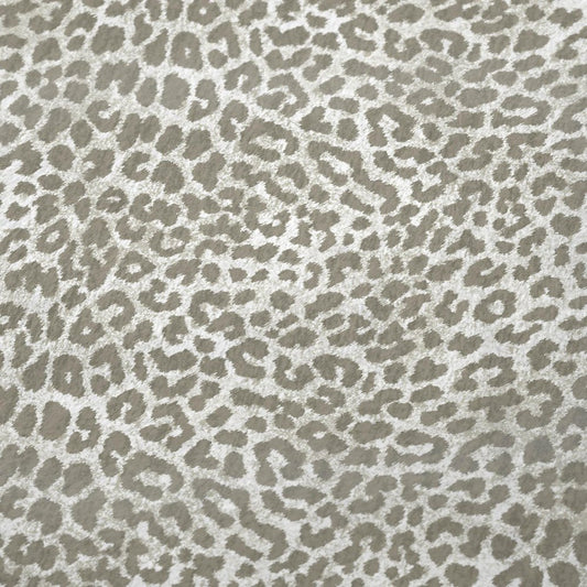 50" X 70" Ivory And Taupe Leopard Plush Throw Blanket HomeRoots
