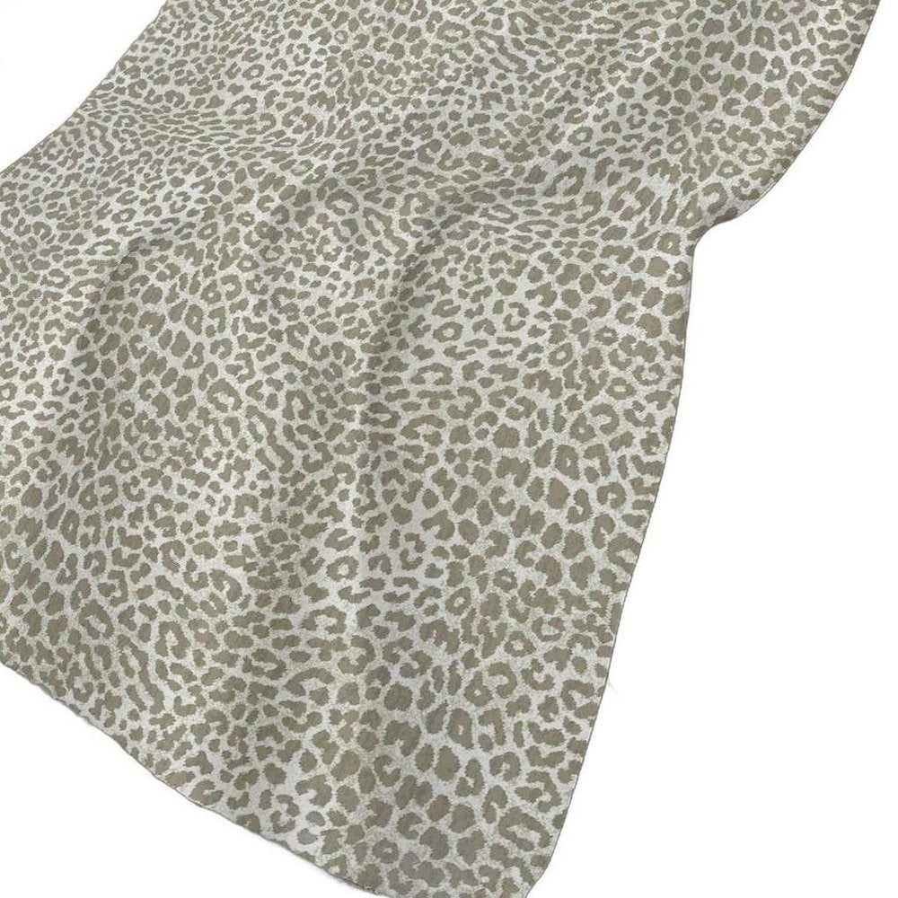 50" X 70" Ivory And Taupe Leopard Plush Throw Blanket HomeRoots