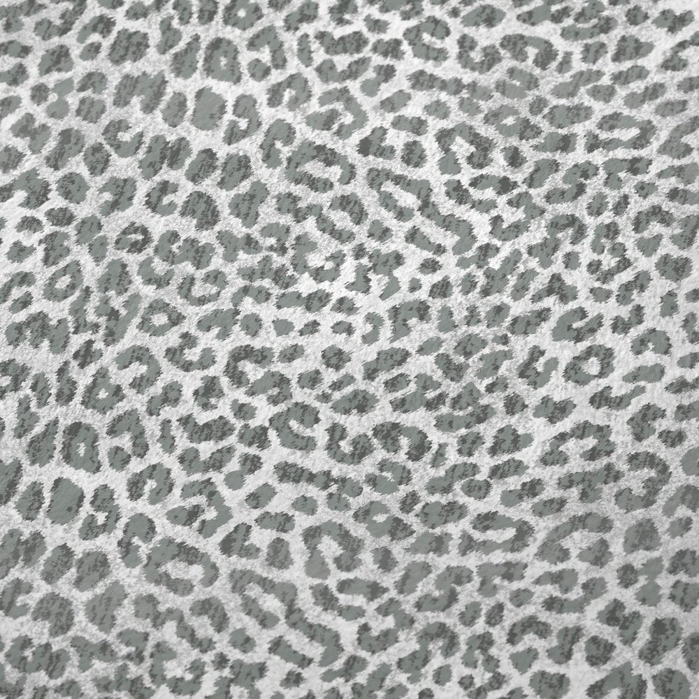 50" X 70" Gray And Ivory Leopard Microfiber Plush Throw Blanket HomeRoots