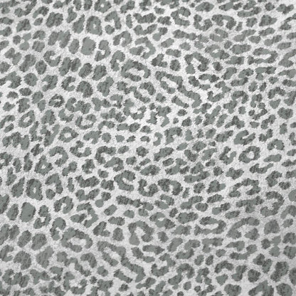 50" X 70" Gray And Ivory Leopard Microfiber Plush Throw Blanket HomeRoots