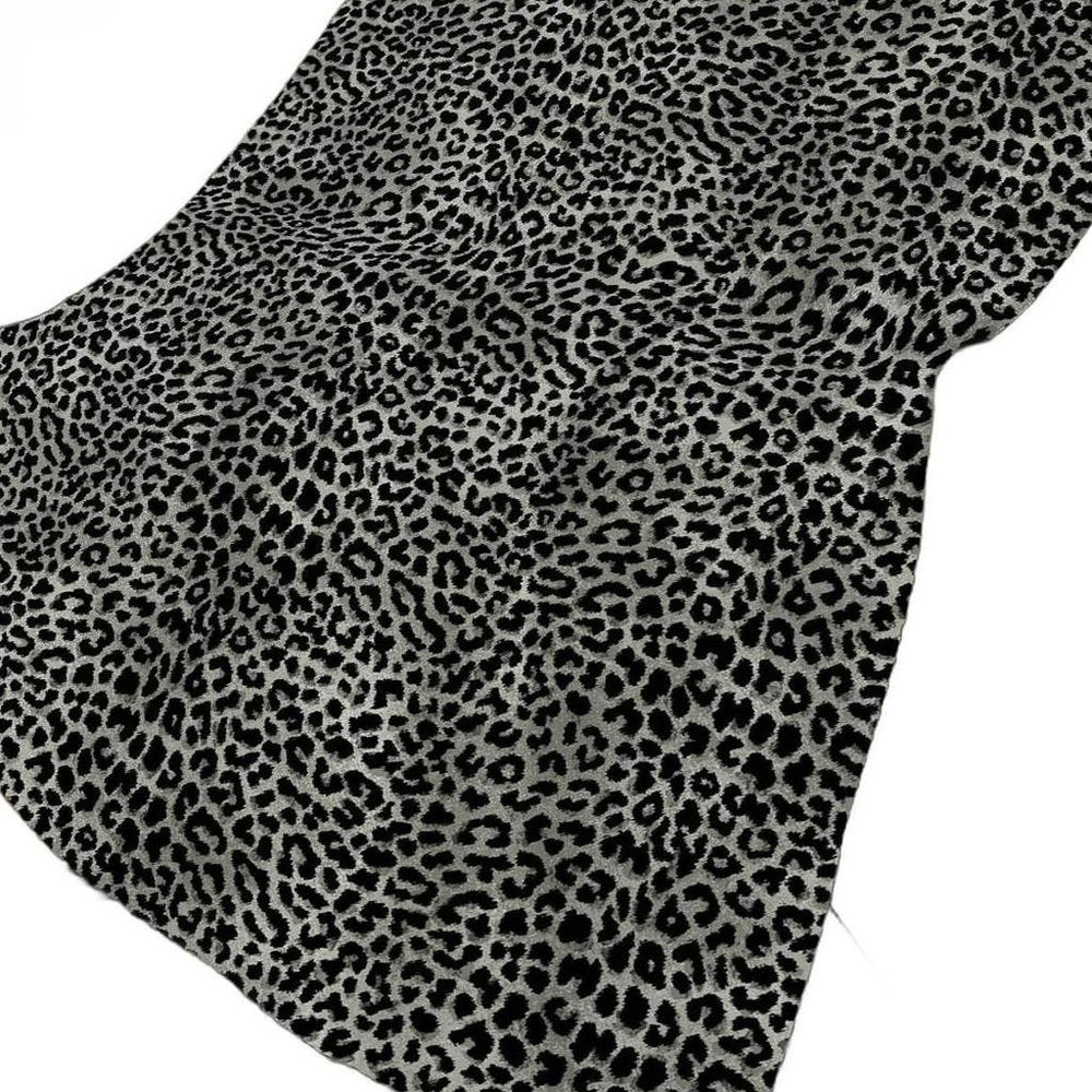 50" X 70" Black And Gray Leopard Plush Throw Blanket HomeRoots
