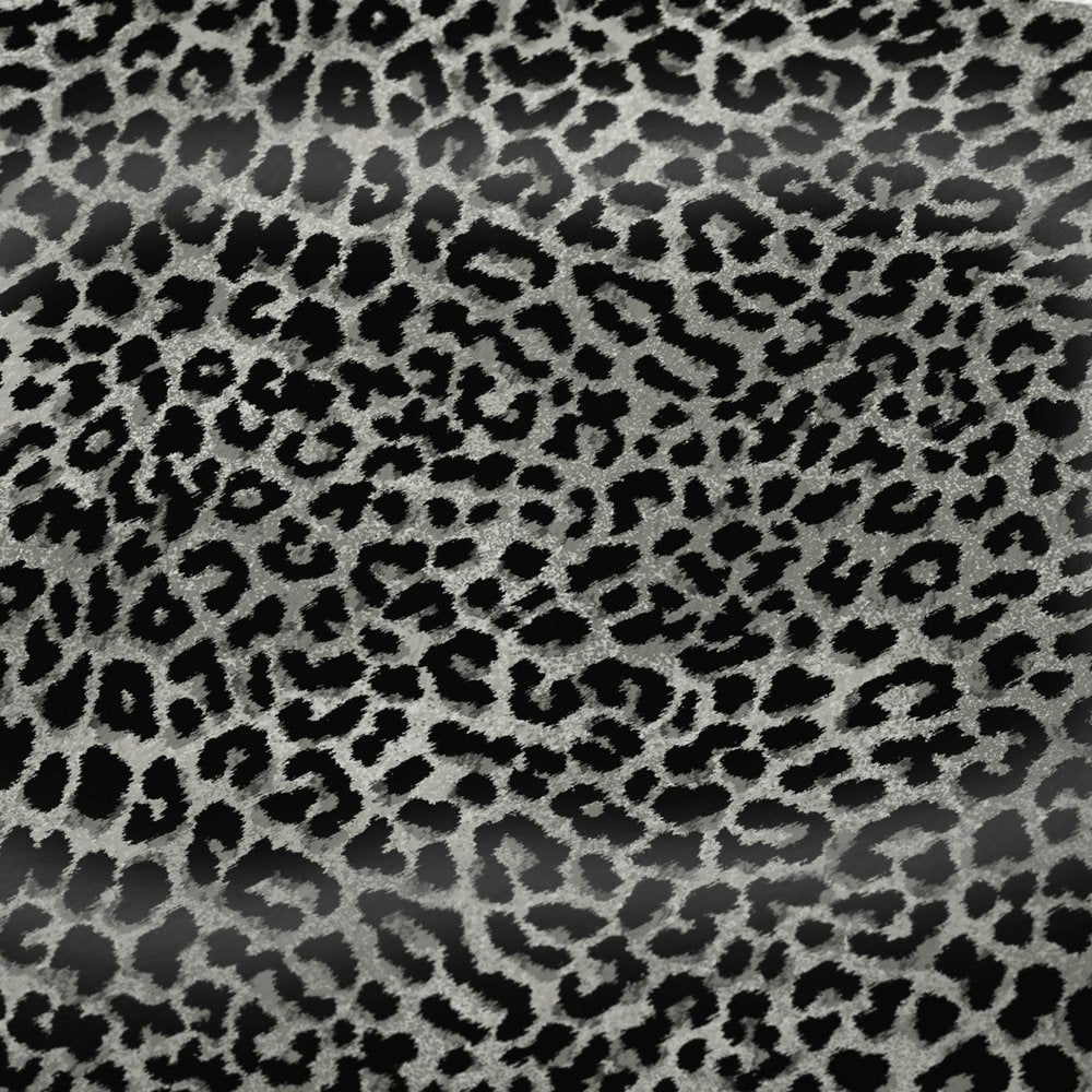 50" X 70" Black And Gray Leopard Plush Throw Blanket HomeRoots