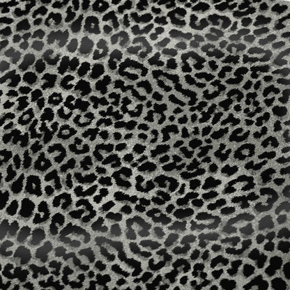 50" X 70" Black And Gray Leopard Plush Throw Blanket HomeRoots